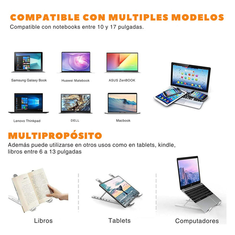 Soporte Aluminio Vertical Base Para Notebook Laptop Macbook