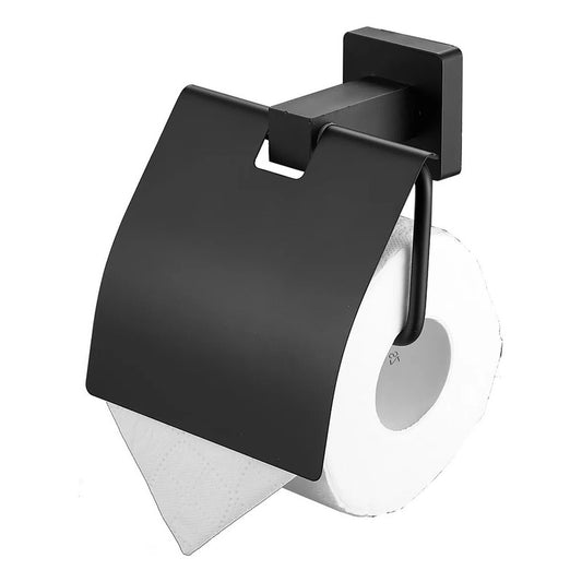 Soporte Papel Higienico Porta Confort Organizador Baño Negro