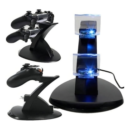 Base Soporte Cargador Doble 2 Joysticks Ps4 Play Station 4