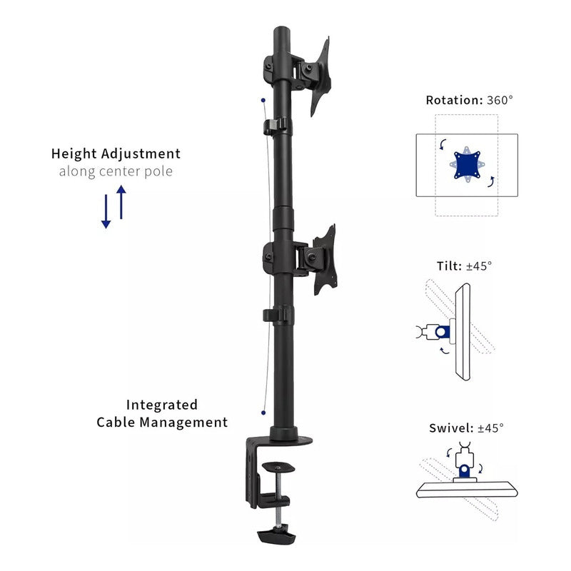 Soporte De Monitor Doble Elevador Escritorio Brazo Alzador