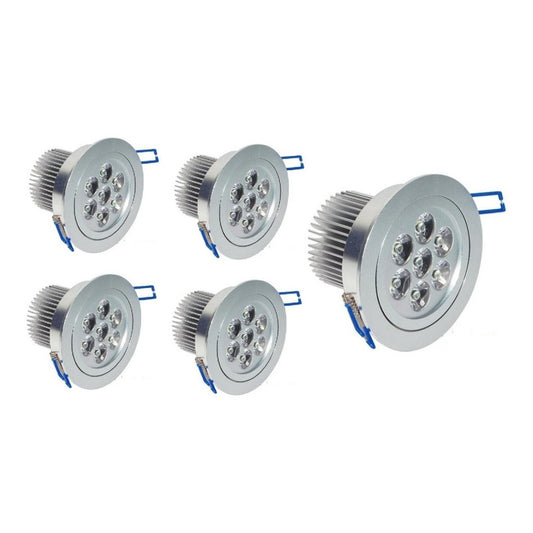 Pack X5 Focos Led Embutidos Foco Led Embutido Foco Led 7w