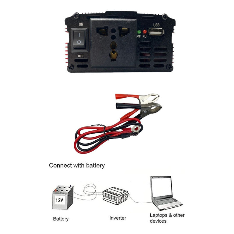 Inversor Voltaje Corriente 12v A 220v Auto Portatil 1500w