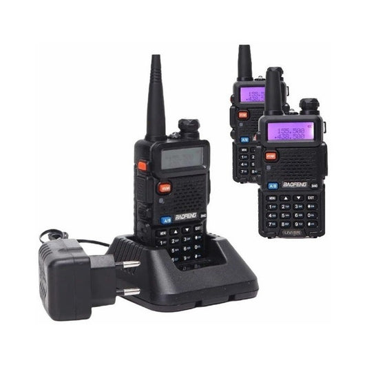 Pack X2 Radio Vhf Baofeng Radio Comunicadores Portatiles 055 Bandas De Frecuencia 2 Bandas Color Negro / Radio Boafeng 2 Bandas - 200627