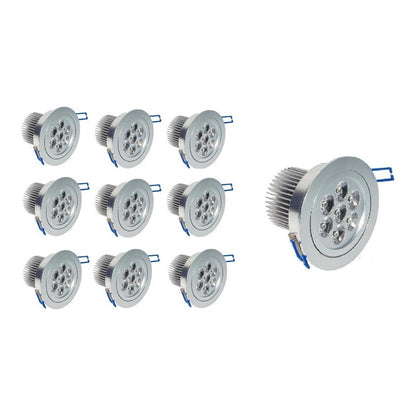 Pack X10 Focos Led Embutidos Foco Led Embutido Foco Led 7w