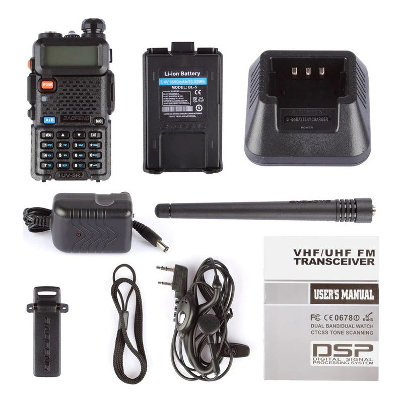 Set X6 Radios Walkie Talkie Baofeng Uv5r Uhf/vhf 128 Canales