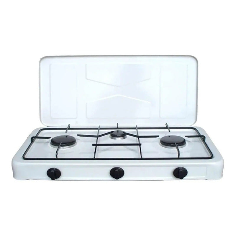 Cocina Encimera Gas 3 Quemadores + Kit Regulador De Gas