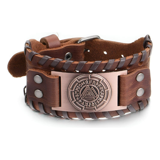 Brazalete Vikingo Set Pulseras Pulsera Cuero Hombre Mujer