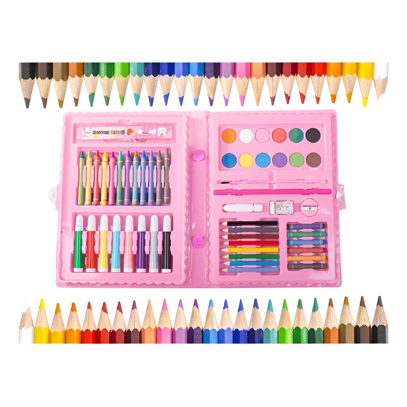 Set Arte 68 Pcs Maleta Lapices De Colores Lapiz Para Pintar