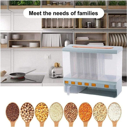 Dispensador Cereales Organizador De Cocina Granos 6 Espacios