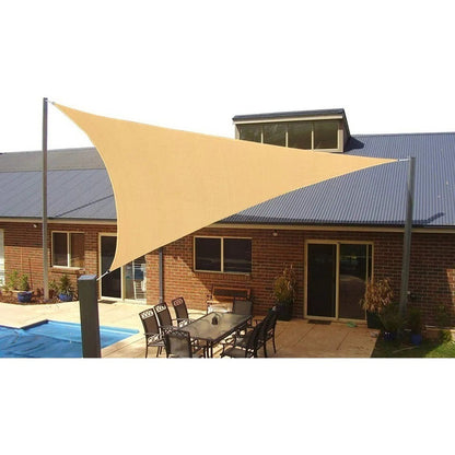 Toldo Vela Triangular Lonas Telas Toldos Sombra 5x5x5 Color Beige Rorostore Protector Uv Tapa Sol Invierno