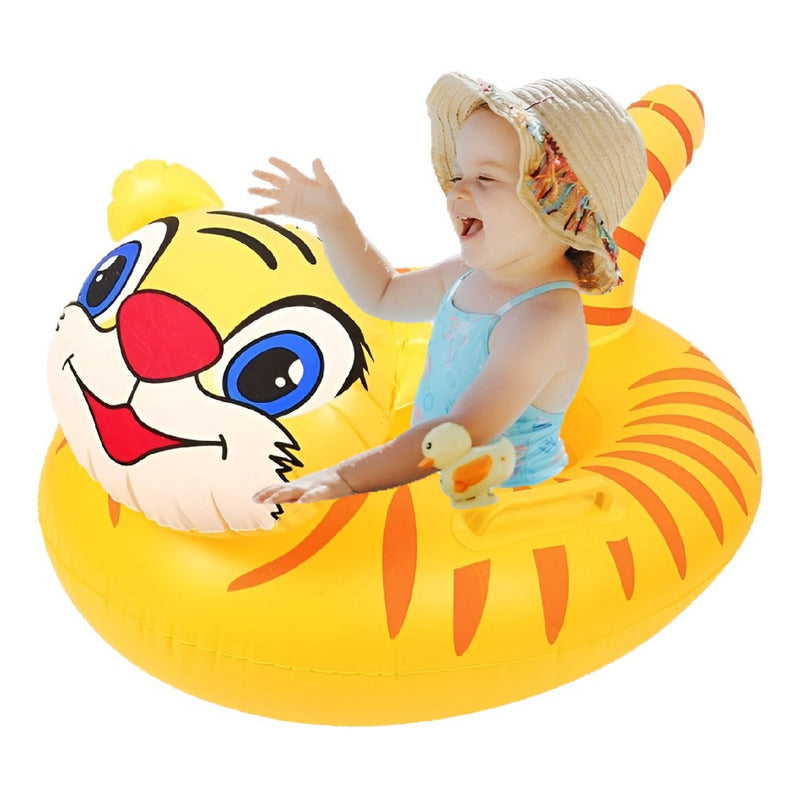 Salvavidas Tigre Amarillo Flotador Para Bebe Flotadores Piscina Flotador Inflable Para Alberca Verano Qatarshop Salvavida Para Niños Inflables Playa