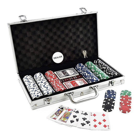 Set Poker Profesional Cartas Poker 300 Fichas Poker 11,5gr