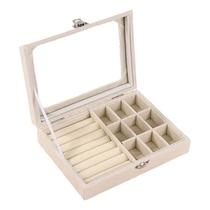 Organizador De Joyas Caja Beige Joyero Para Collares Y Anillos Joyero Organizador Qatarshop Caja Organizadora Para Joyas Organizador De Anillos Y Collares Joyero Portatil Caja Joyero Organizadora