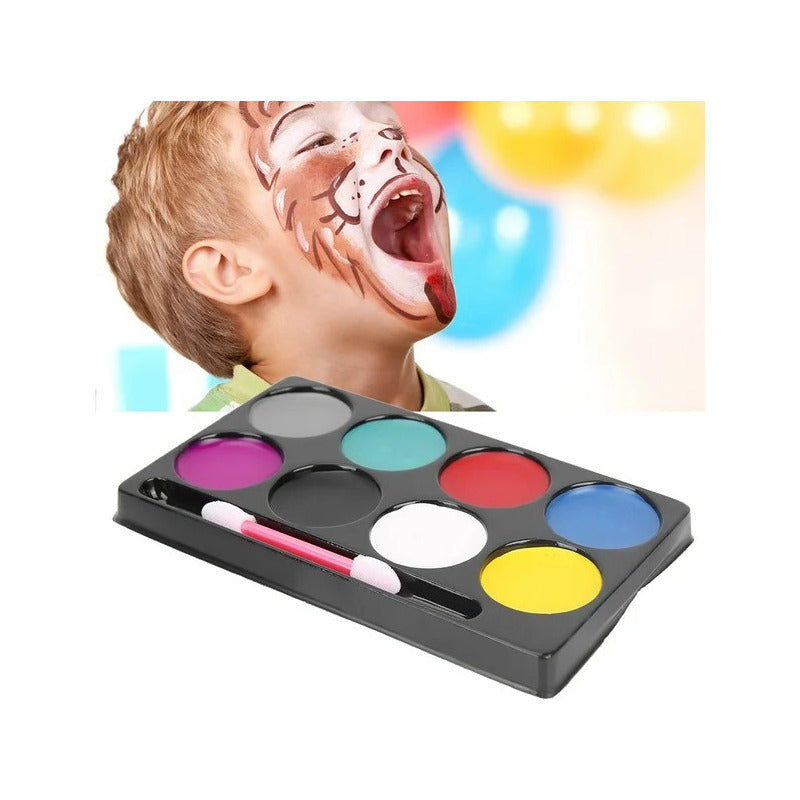 Set Maquillaje Infantil Pinta Carita Niños Halloween 8 Color