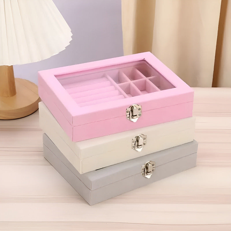 Organizador De Joyas Caja Joyero Para Collares Y Anillos