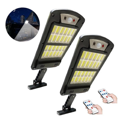 X2 Foco Solar Led Exterior Con Sensor Movimiento Focos 160w