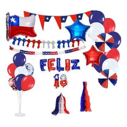 X3 Globos Metalicos Globo Bandera Decoracion Fiestas Patrias