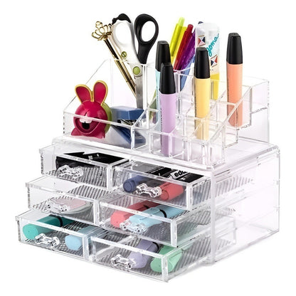 Organizador De Maquillaje Acrilico Organizador Cosmeticos Color Trasparente