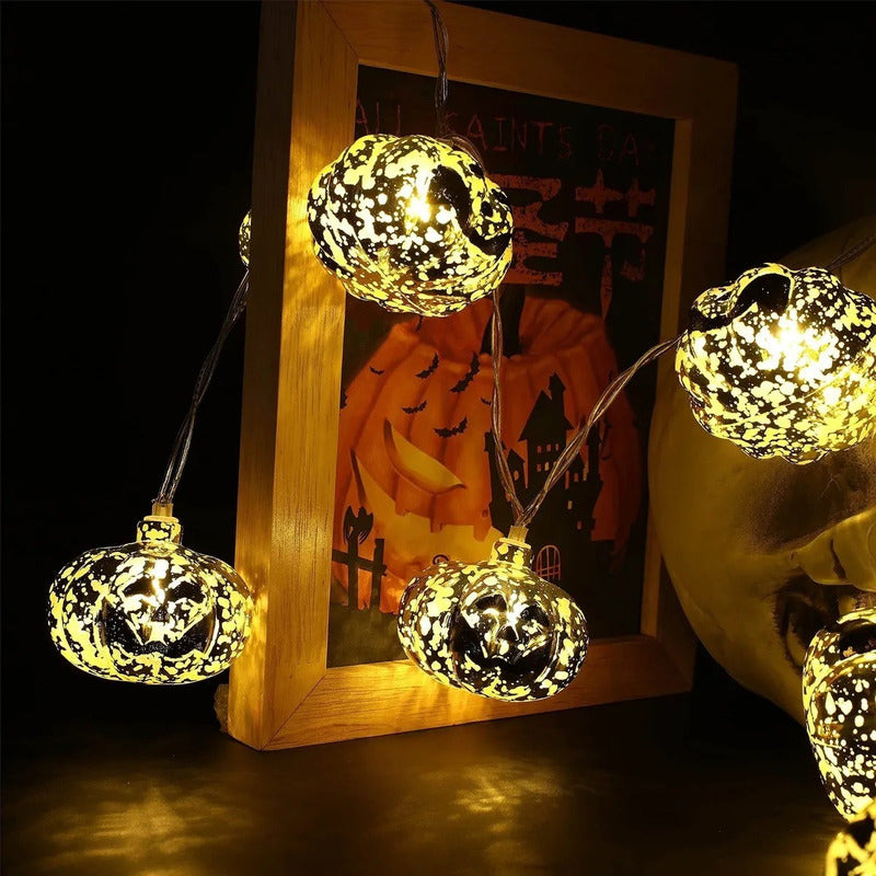 Pack X3 Calabazas De Halloween Luces 2m Luz Led Guirnalda Color De Las Luces Amarillo