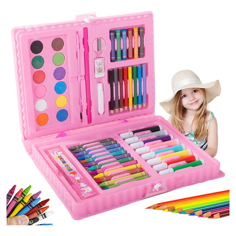 Set Arte 68 Pcs Maleta Lapices De Colores Lapiz Para Pintar