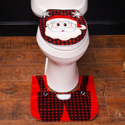 Fundas De Navidad Set Juego De Baño Decoracion Navideña 2pzs