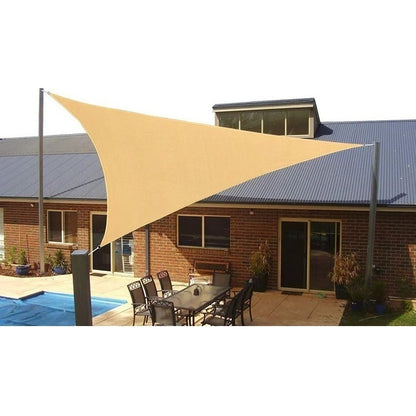 Toldo Vela Sombra Triangular 3.5x3.5x3.5 Metros Filtro Uv Color Beige