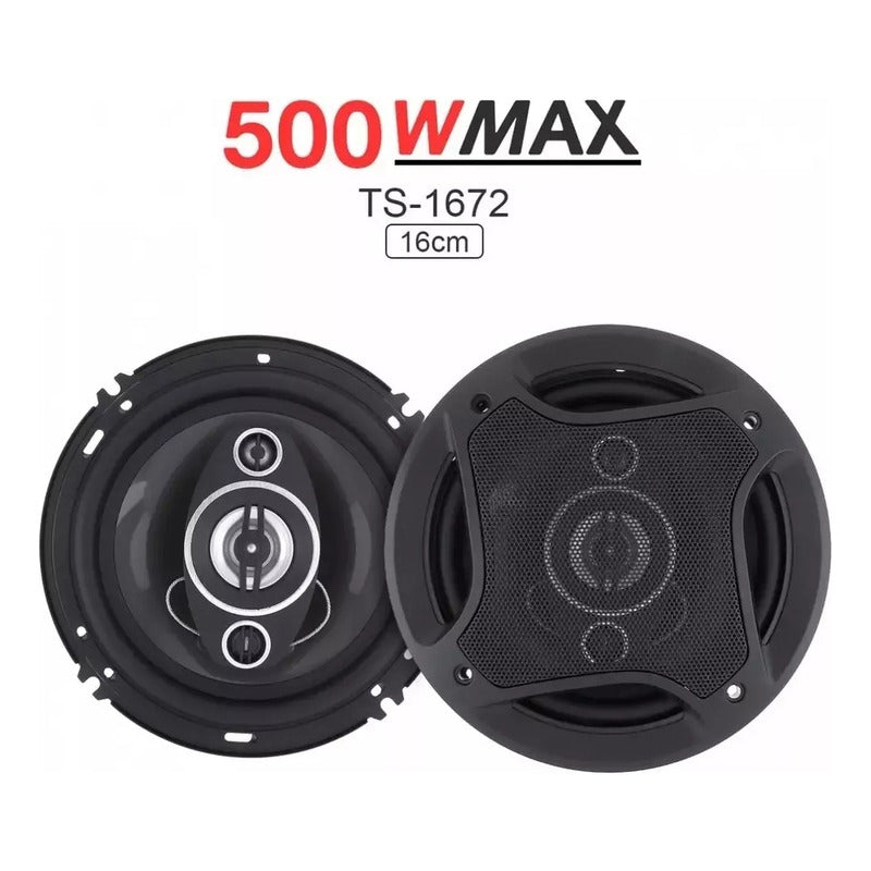 X2 Parlantes De Auto 16 Cm Parlante Auto Audio Tweeter 500w