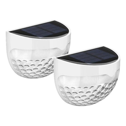 Pack X2 Aplique Solar Exterior Lampara Foco Reflector 6 Led