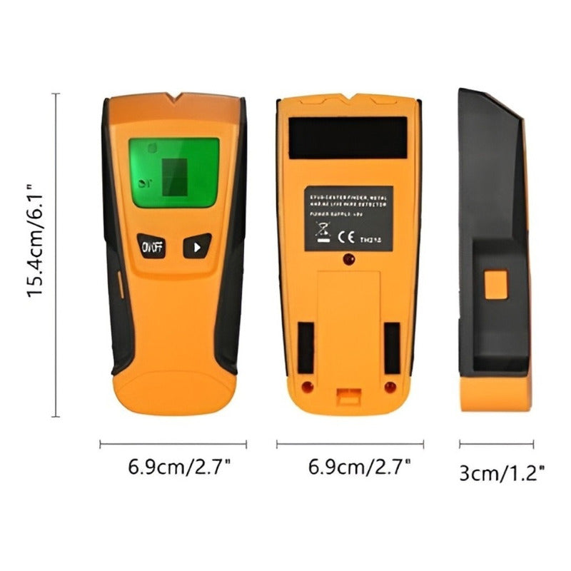 Detector Metal 3 En 1 Scanner De Pared Vigas Cableado Madera