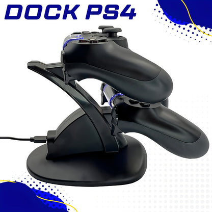 Cargador De Mando Ps4, Soporte Para Playstation 4 Con Doble Base