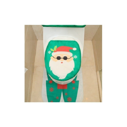 Set Fundas Baño Decoracion Cosas De Navidad Viejito Pascuero