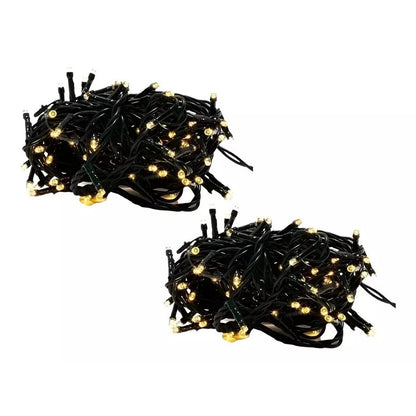 Luces Led Navidad Guirnalda 2 Unidades Amarillo  Arbol Navidad 200led 13m Luces De Navidad Guirnalda Decoracion Navideña  Luces Decorativas  Luces Led Navidad Qatarshop