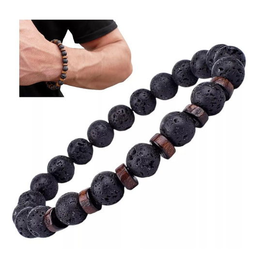 Pulseras Para Hombre Mujer Pulsera Piedra Volcanica Natural Pulsera Hombre Mujer Piedra Pulsera Roca Volcanica Qatarshop Pulseras De Piedras Mujer Hombre Pulsera Piedras Volcanicas