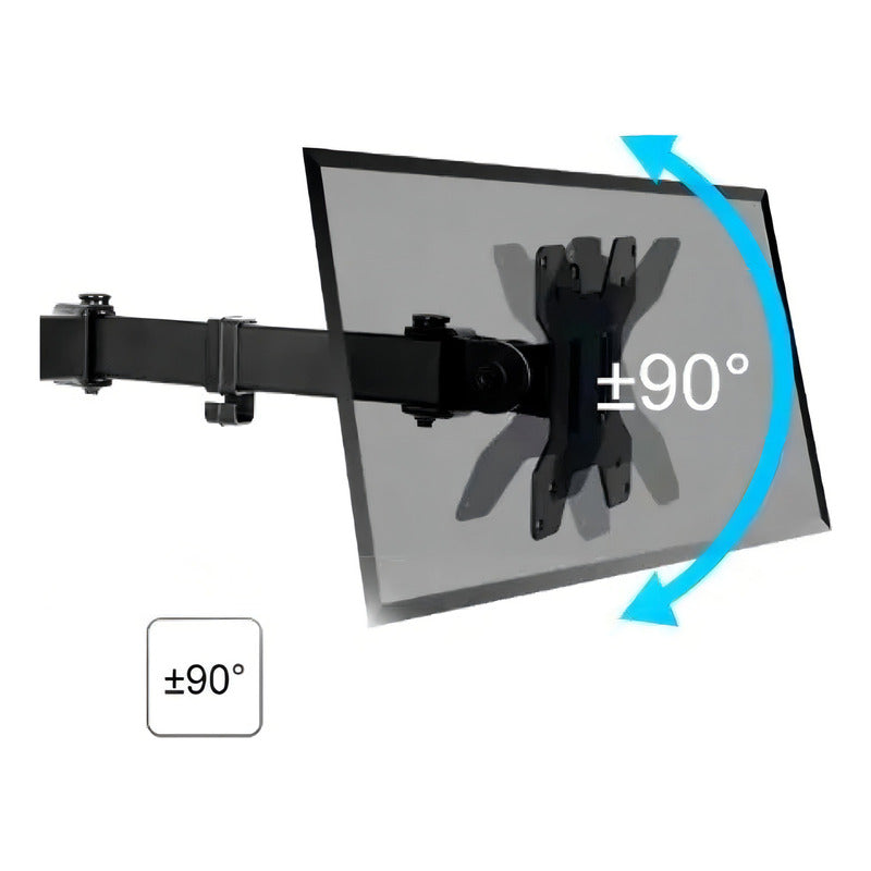 Soporte Monitor Doble Brazo Elevador Escritorio Horizontal