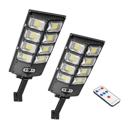 Pack X2 Focos Solares Potente Led Con Sensor Exterior 200w