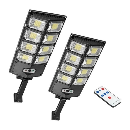 Pack X2  200w Focos Solares Potente Led Con Sensor Exterior