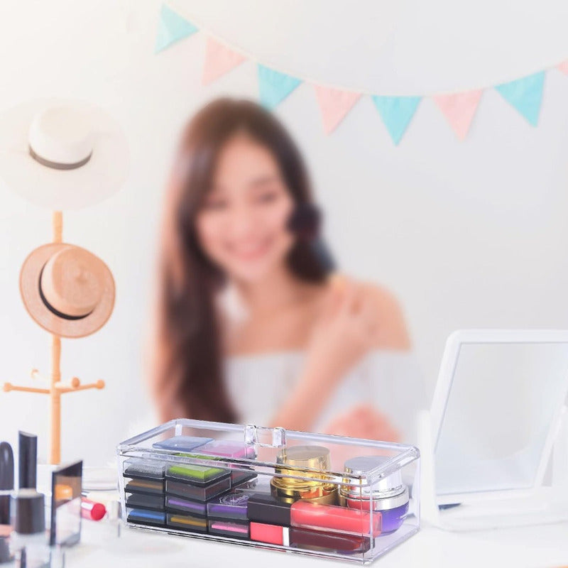 Cosmetiquero Acrilico Caja Maquillaje Organizador Maquillaje