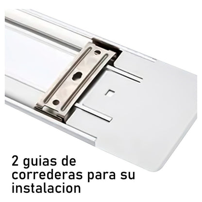 Foco Luz Led Plano 36w Canaleta 120cm Corredera Luz Fria Luz Blanco Frío