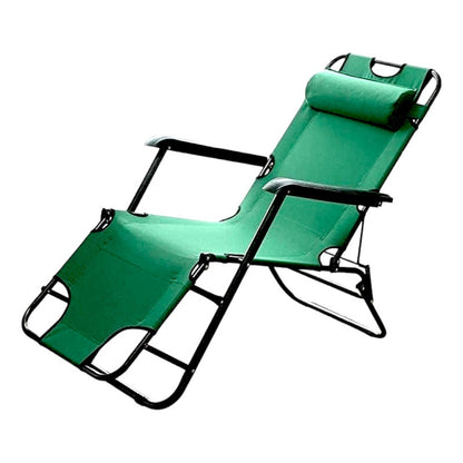 Silla De Camping Plegable Cama Plegable Camping Reposera Color Verde