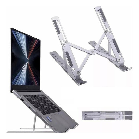 Soporte Vertical De Alumnio Notebook Macbook Laptop Plateado