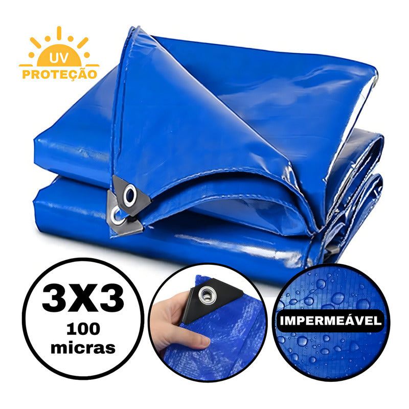 Lona De Arranque Uv Impermeable De 3 X 3 M, Multiusos, 75 G/m²