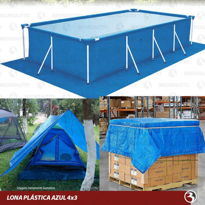 Funda De Carga Tarpaulin Blue Truck 75 Grs P/m2 3x4 Starfer