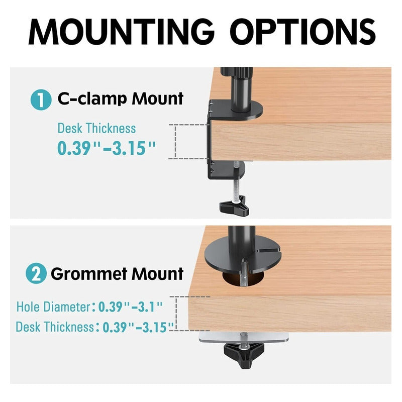 Base Monitor Doble Soporte Monitor Brazo Alzador Elevador