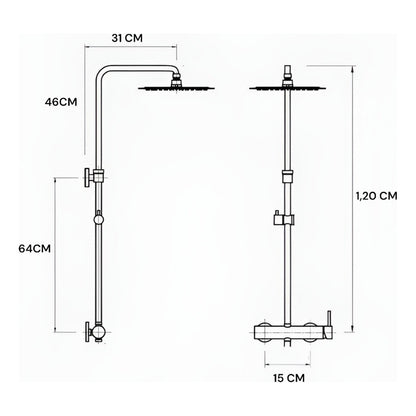 Columna De Ducha Para Baño Columnas Ducha 3 Funciones