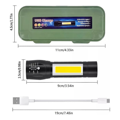 Linterna Recargable Usb Mini Linterna Led Linterna Tactica