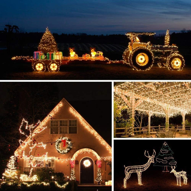 Luces Navidad Led Solar Guirnalda Tipo Hada 20 M Luz Cálida Color De Las Luces Cálido