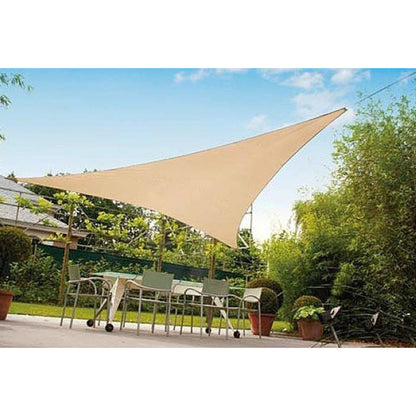 Toldo Vela Sombra Triangular 3.5x3.5x3.5 Metros Filtro Uv Color Beige