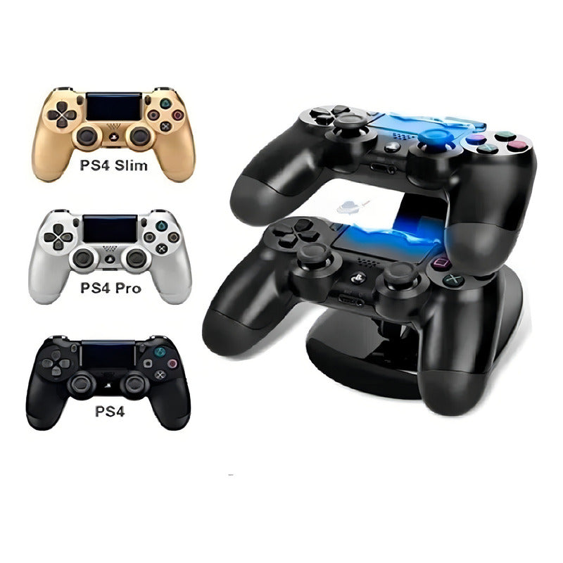 Soporte De Control De Cargador Ps4, Doble Base Vertical, Soporte P4