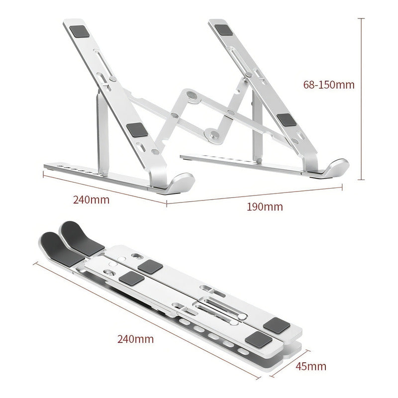 Soporte Base Notebook Macbook Pro Air Aluminio Ergonomico