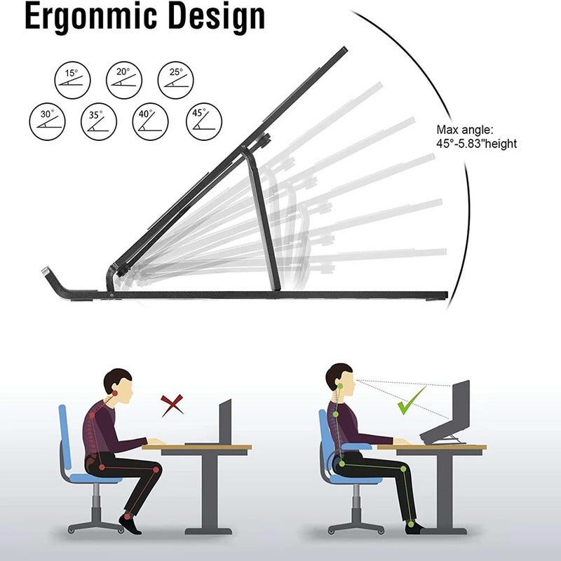 Soporte Notebook Tablet Plegable Alzador Laptop Plastico